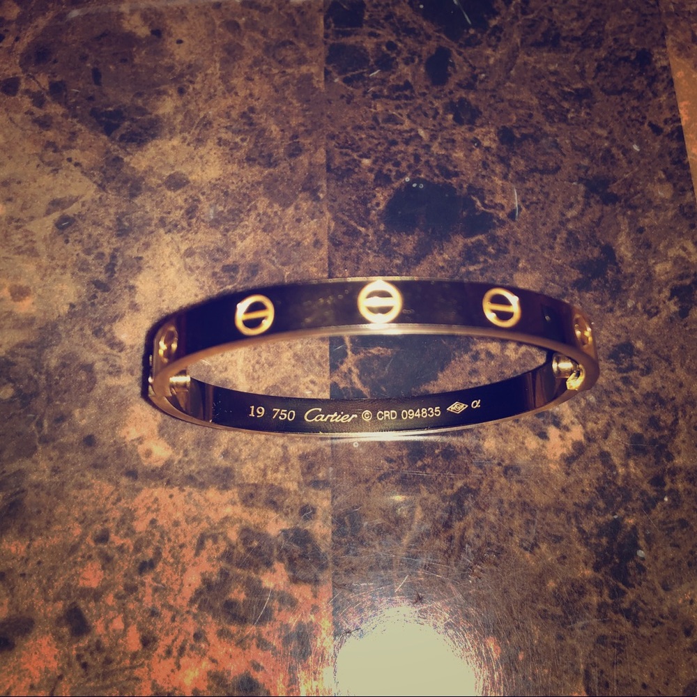 Cartier love bracelet. 18k Yellow Gold